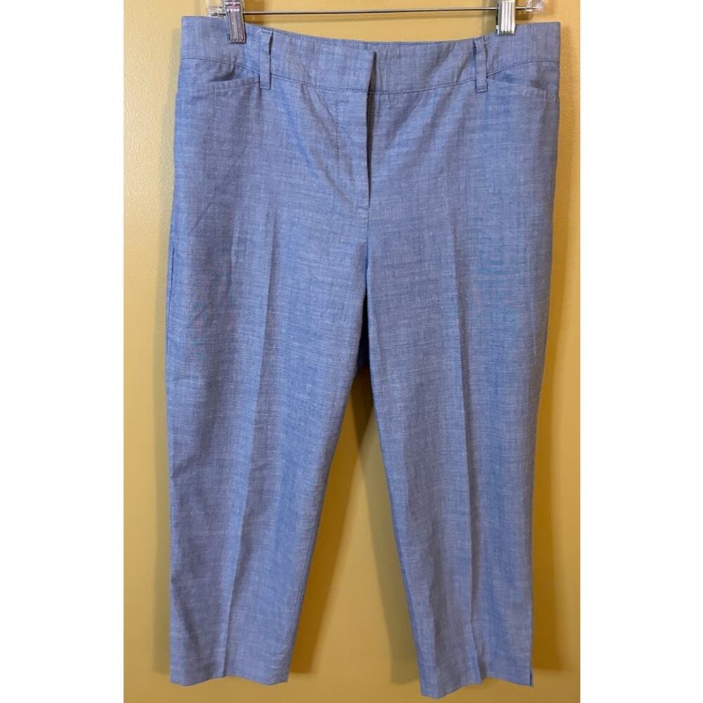 Talbots‎ Blue Cotton Perfect Crop Pants Petite Size 8